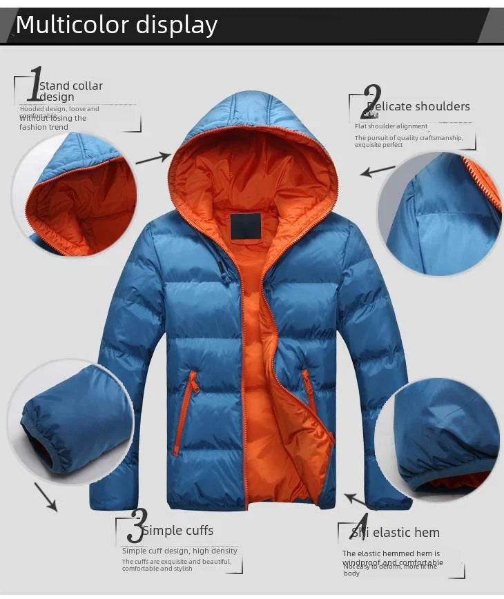 Men's Autumn/winter Cotton-padded Jacket Coat European/american Style Wish Factory Direct One-piece Delivery