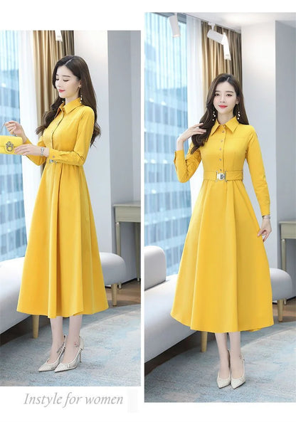 Spring Autumn Women New dignified and atmospheric Dress Mom's Skirt 2025 Top selling High end Elegance Long sleeved Bottom Skirt