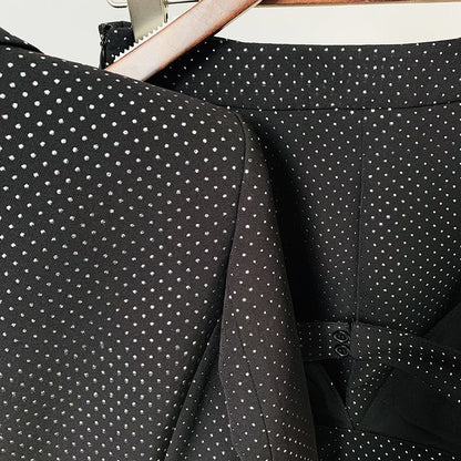 HIGH QUALITY New Fashion 2026 Designer Blazer Suit Set Women's Single Button Diamonds Beaded Camis Blazer Pants Suit 3pcs Set