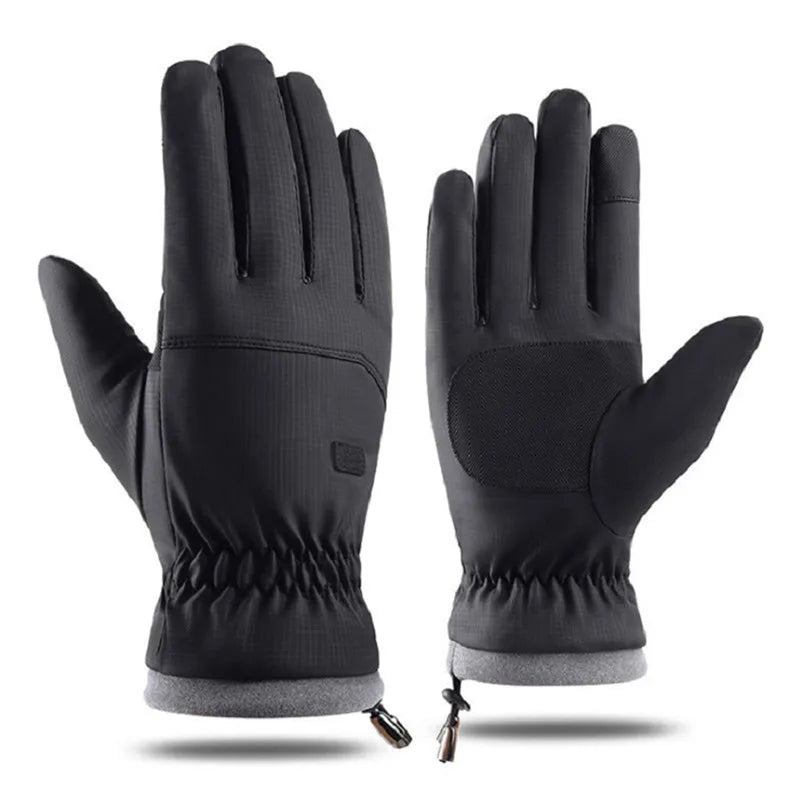 Winter -20 Degrees Cold-proof Ski Gloves Men Windproof Waterproof Keep Warm Gloves Touchscreen Anti Slip Soft Fluff Gloves