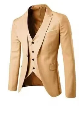 Men Blazer Single Button Cardigan Full Sleeve Slim Fit Turn Down Collar Top Blazer Solid Smart Casual Outwear Spring 2025