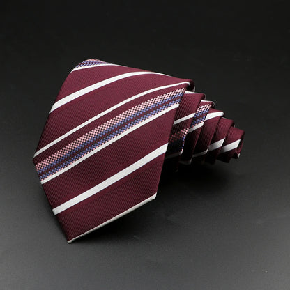 8 cm Tie Gravatas Newest Design Woven 8 cm Silk Necktie Wedding Business Suit Accessories Blue Man Dot Fit Group Party Office