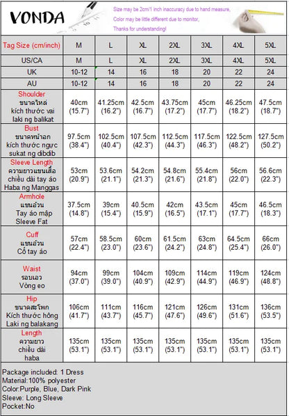 VONDA Bohemian Maxi Dress 2024 Elegant Floral Print Sundress Women Long Sleeve Casual Vestidos Holiday Casual Robe Oversized
