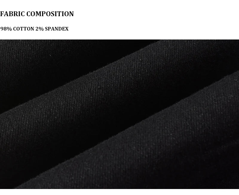 High street fashion new men's black jeans stretch slim fit retro washed leather patch jeans hip-hop brand designer pants Hombre