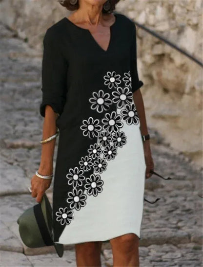 New Spring Women Loose Vintage Ruffles Dress Summer Large Big Printed Boho Casual Party Elegant Dresses