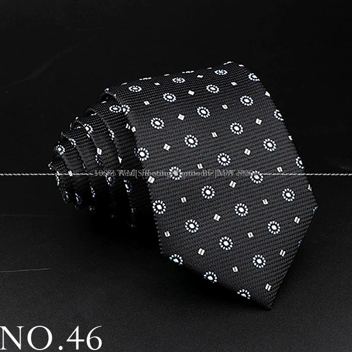 New Design Wedding Men Tie Black Solid Striped Paisley Flower Neckties Men Business Dropshipping Groom Collar Accessories Gift