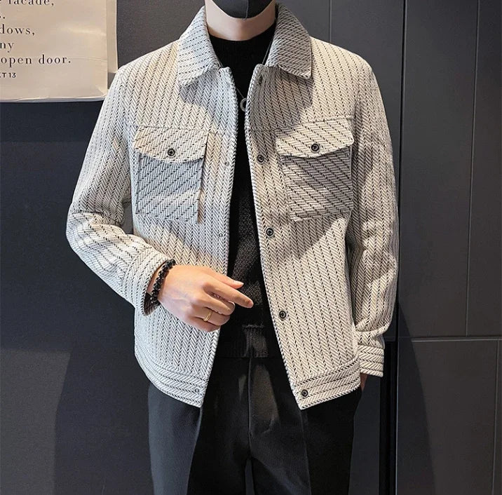 Spring Autumn Jacket for Men Winter Sales Of Striped Man Coat Fast Delvery New In Trendy Stylish Cheap Sale Vintage Casual Deals