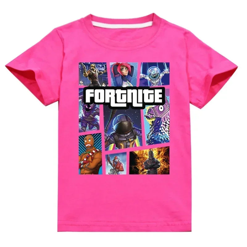Fortnite T-Shirt Summer Cartoon Children Short Sleeve T-Shirt for Boys Girls Kids TShirt Clothing Print Clothes