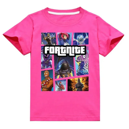Fortnite T-Shirt Summer Cartoon Children Short Sleeve T-Shirt for Boys Girls Kids TShirt Clothing Print Clothes