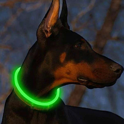 Led Usb Dog Collar Pet Dog Night Luminous Charge Collar Led Night Safety Flashing Glow Dog Loss Prevention Collar Pet Accessorie