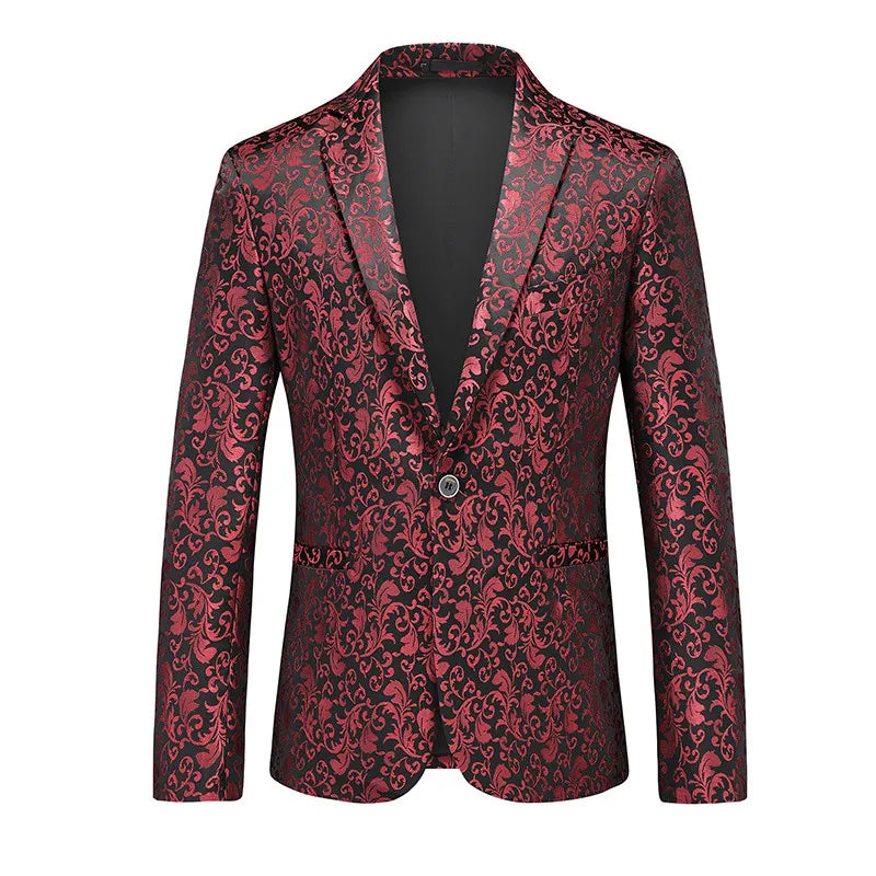 2024 New Men Business Social Suit Jacket Summer Male Single breasted Thin Dress Male Jacquard Blazers Coats