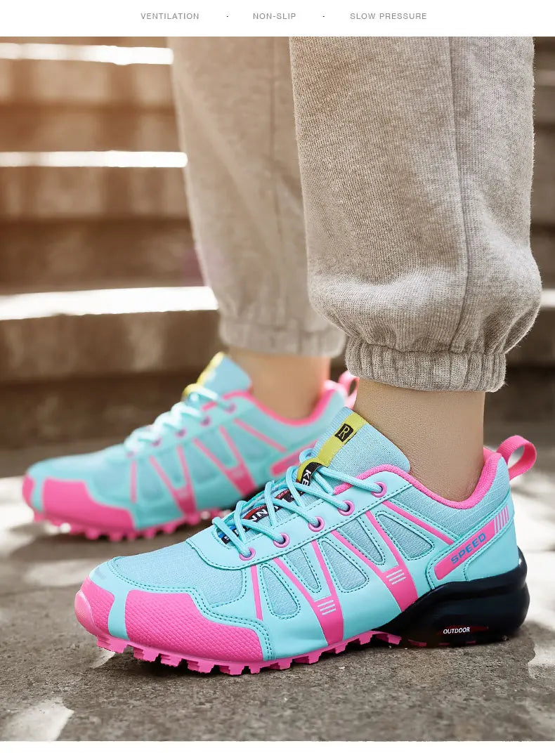Men Women Hiking Shoes Waterproof Outdoor Trainers Lace-up Climbing Trekking Sneakers Mountain Walking Hunting Tactical Sneakers