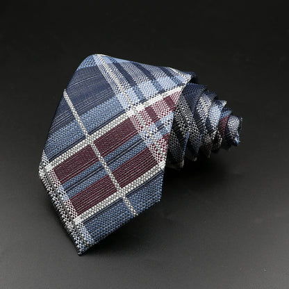 8 cm Tie Gravatas Newest Design Woven 8 cm Silk Necktie Wedding Business Suit Accessories Blue Man Dot Fit Group Party Office
