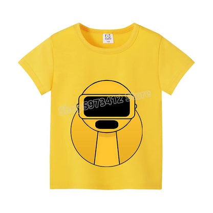 Sprunki Kids T-shirt Summer Children Incredibox Game Cotton Short Sleeve Top Boy Anime Fashion Cute Tee Girl Casual Clothes Gift