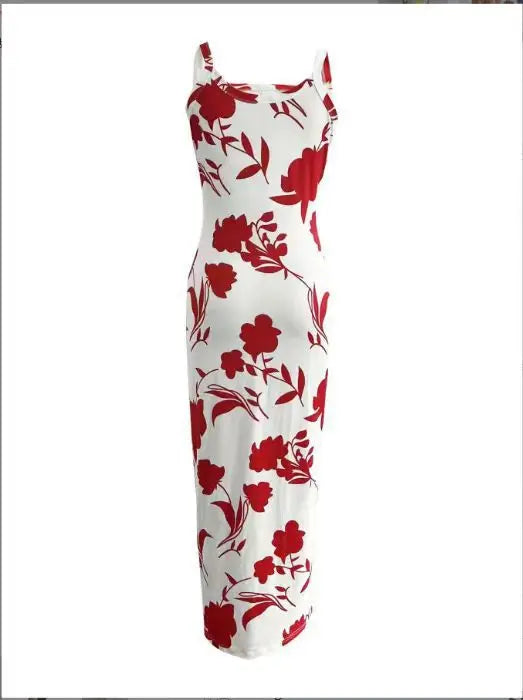 CM.YAYA Summer Women Sleeveless Strap O-neck Sexy 2024 Summer Long Evening Dress Knit Ribbon Night Club Party Maxi Dresses