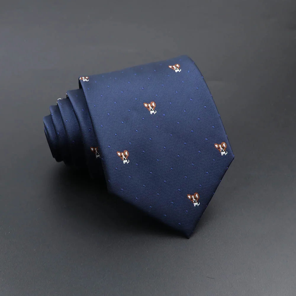 Men's Fashion Tie 8cm Blue Necktie Classic Plaid Striped Neck Tie Paisley Floral Neckties Daily Wear Cravat Wedding Party Gift