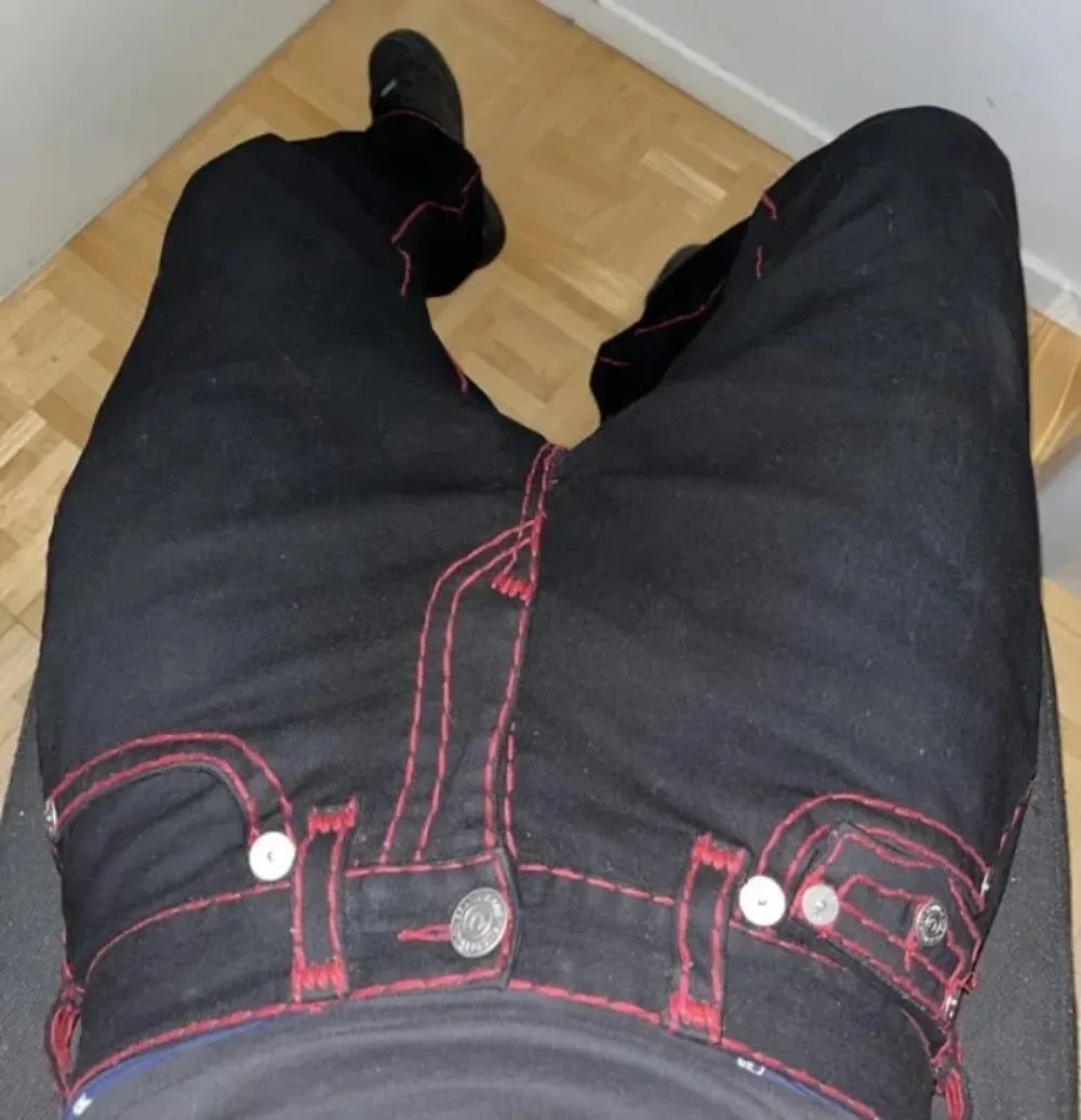 High-quality New Jeans Y2K Street Popular Multicolor U Brand Retro Wide-leg Pants Unisex Casual Loose Joker Couple Jeans Pants