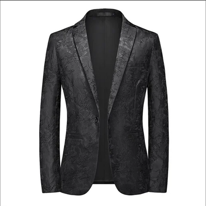 2024 New Men Business Social Suit Jacket Summer Male Single breasted Thin Dress Male Jacquard Blazers Coats