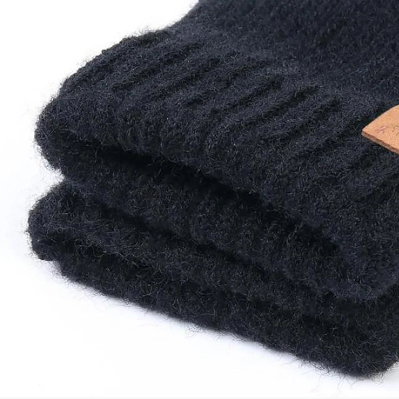 Women Men Short Outdoor Half Finger Gloves Fingerless Knit Wrist Spring Autumn Warm Stretch Work Cycling Accessories Gloves