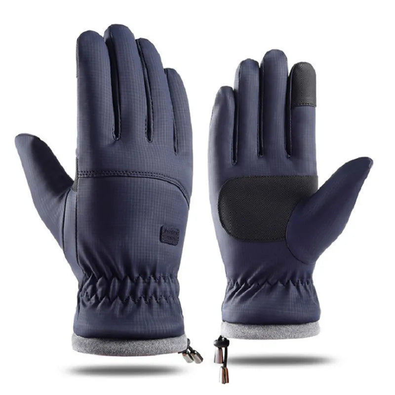 Winter -20 Degrees Cold-proof Ski Gloves Men Windproof Waterproof Keep Warm Gloves Touchscreen Anti Slip Soft Fluff Gloves