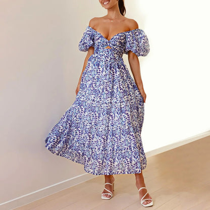 Vestidos Para Mujer Spring Formal Dresses For Women V-Neck Floral Long Dress Casual Summer Dresses For Women Floral Formal Dress
