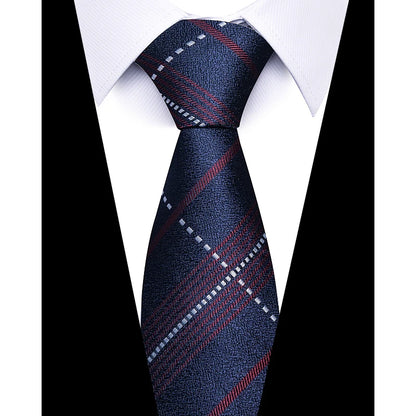 Tie For Men Necktie Fashion Brand Factory Sale 7.5 cm Gravatas Sliver Man's Plaid Shirt Accessories St. Valentine's Day