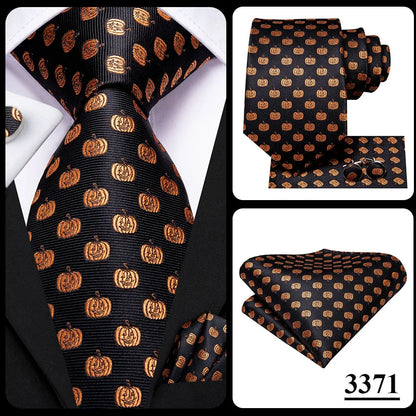 Hi-Tie Psialey Black Gold Silk Elegant Tie For Men Groom Wedding Men Necktie Pocket Square Cufflink Accessory Wholesale Designer
