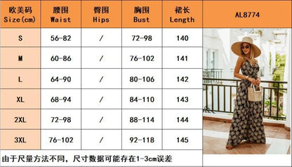 Spring Summer Elegant Women Corset Bohemian Dress Sexy New 2024 Fashion Strap V Neck High Waist Print Long Vacation Dress