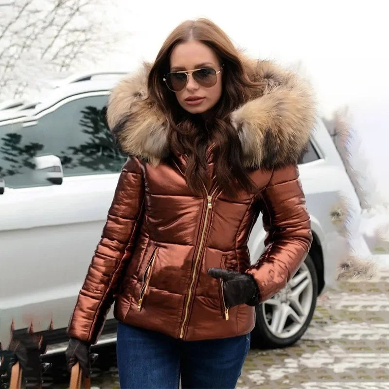 In-Stock Autumn Winter New Women's Cotton Coat Down Jacket Cropped Length European And American Style Cotton Padded Women's Clot