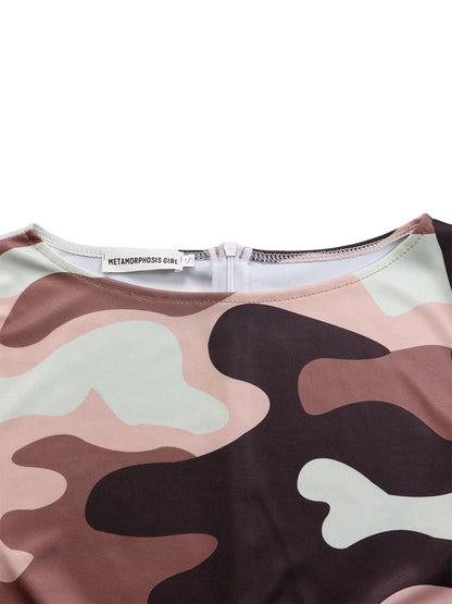 Women's 2024 Autumn New Style Fashionable Elegant Temperament Fashionable Printed Strap Waist Large Skirt Large Size Dress