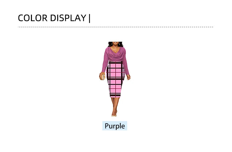 Women's Digital Printing V Neck Long Sleeve Dresses Slim Hip Lifting Sexy Fashion Plus Size Best Choice for Autumn