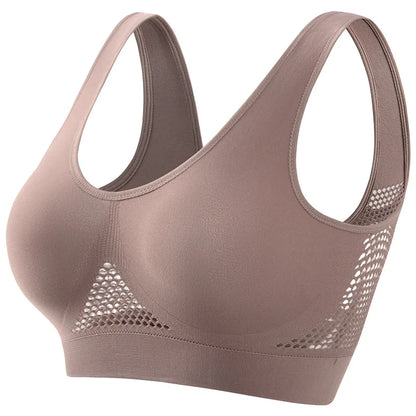 Seamless Bras For Women Push Up Sports Bralette Female Non-wire No Pad Crop Top Hollow Breathable Sexy Lingerie S-5XL Brassiere