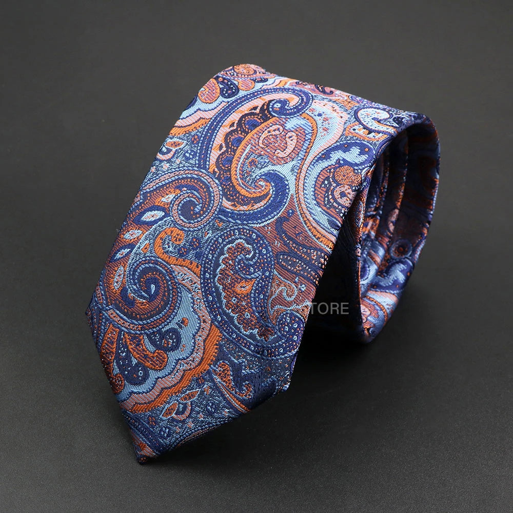 New Design Wedding Men Tie Grey Brown Green Paisley Flower Neckties Men Business Dropshipping Groom Collar Accessories Gift