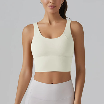 Yoga Bra Underwear Women Summer Shockproof Bra Beautiful Back Sports Running External Wear Training Fitness Yoga Tank Top Bra