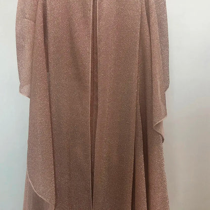 Women's Evening Party Dress Elegant Ladies Fashion Maxi Dress with Cloak Short Sleeve Sling Sequined Bodycon Dresses Vestidos XL