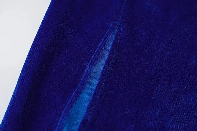 Women 2024 Autumn Winter Elegant Party Club Evening Velvet Streetwear Bodycon Midi Dress Wholesale Items For Business