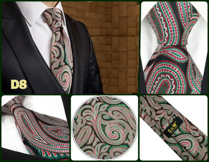 Red Pink Luxury Ties for Men Business Neckties Solid Blue Wedding Suit Formal Dress School Accessories Dropshipping