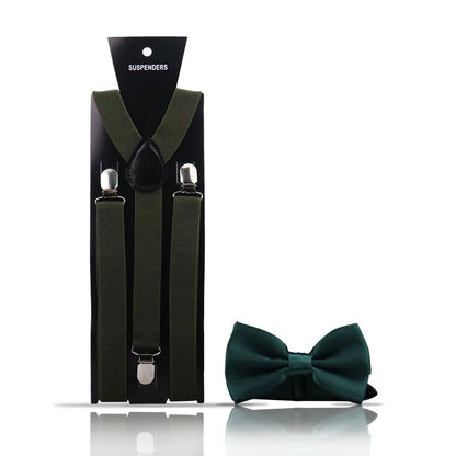 Elegant Fashion Adult Men's Suspenders And Bow Tie Two Pcs Set Harness Man For Pants Gentleman Suit Accessories Wedding Business