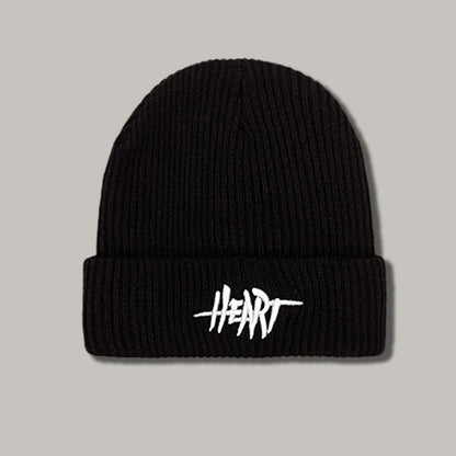 Rimiut Funny Letter Knitted Men Women Beanies Black & White Autumn Winter Hip hop hats Thick Warm Beanie Caps for adult