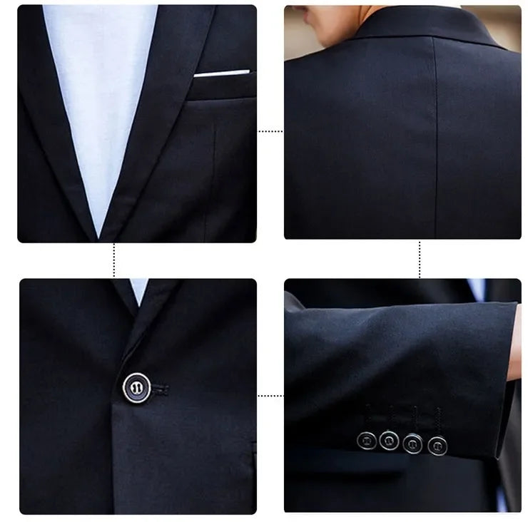 Men Suits For Business Wedding Elegant Blazers 2 Pieces 3 Sets Formal Full Ternos Marriage Clothes Pants Jackets Luxury Costume