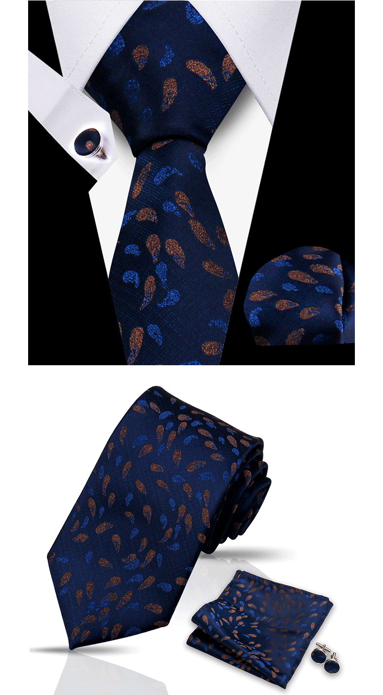 Tie For Men Classic Plaid Handkerchiefs Red Necktie Cufflinks For Men Blouse Business Wedding Accessories Women Collar Man Gift