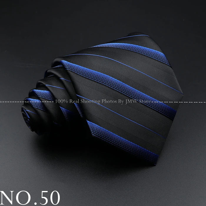 New Design Wedding Men Tie Black Solid Striped Paisley Flower Neckties Men Business Dropshipping Groom Collar Accessories Gift