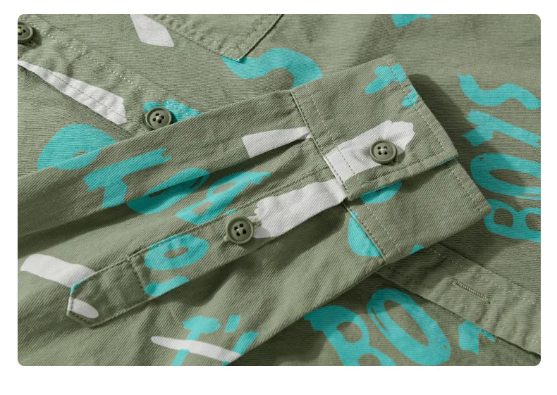 Spring Autumn Men's Clothing Design Sense Simple Long Sleeve Letter Printed Shirt Trendy Casual Fashion Versatile Men's Blouse