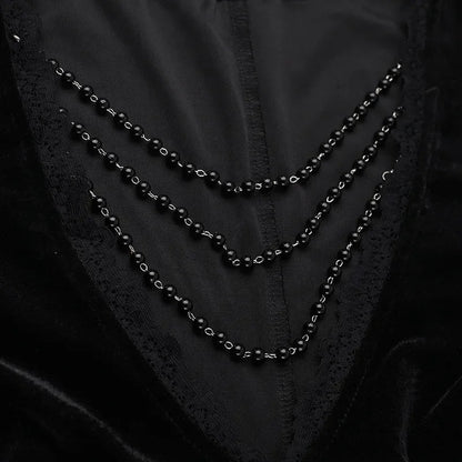 Y2K Goth Floral Lace Mesh Flared Sleeve Bodycon Party Dresses Sexy Vintage Elegant Black Velvet V-Neck Long Dress Partywear