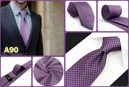 Red Pink Luxury Ties for Men Business Neckties Solid Blue Wedding Suit Formal Dress School Accessories Dropshipping