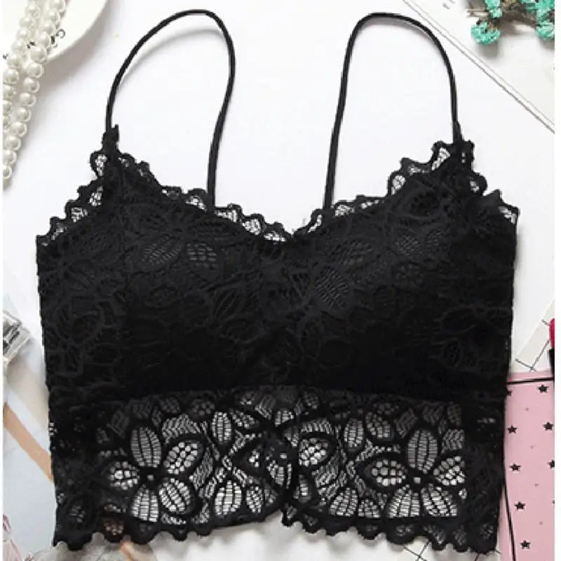 Sexy Women Push Up Wireless Lace Bra Top Women Plus Size Bralette Underwear Lingerie Full Cup Low Back Underwear