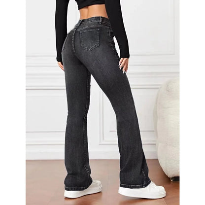 Women Stretch Denim Jeans Ladies Slim Straight Pants Casual Pantalones de mujer pantalon femme