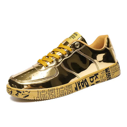 Gold-colored 36-42 Mens Chinese Style Shoes Casual Husband Sneakers Skate Trainers Sport Deporte Sapatenos Shouse
