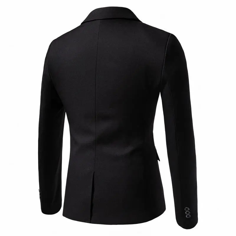 Spring Autumn Men's Single Button Slim Fit Blazers Smart Casual Turn-Down Collar Suit Jacket Men Formal Wedding Blazers Outwear