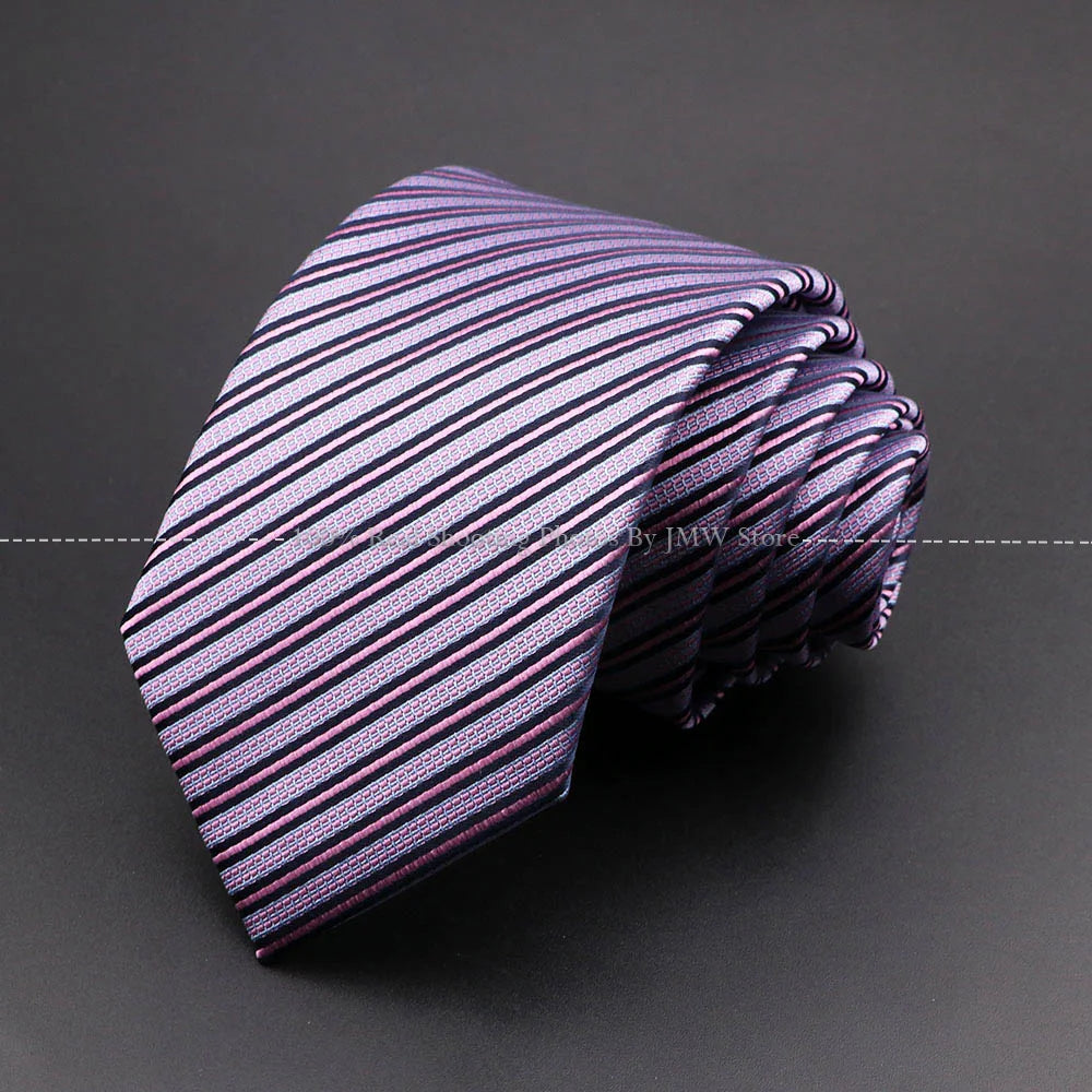 New Design Wedding Men Tie Purple Blue Solid Striped Plaid Dots Neckties Men Business Dropshipping Groom Collar Accessories Gift